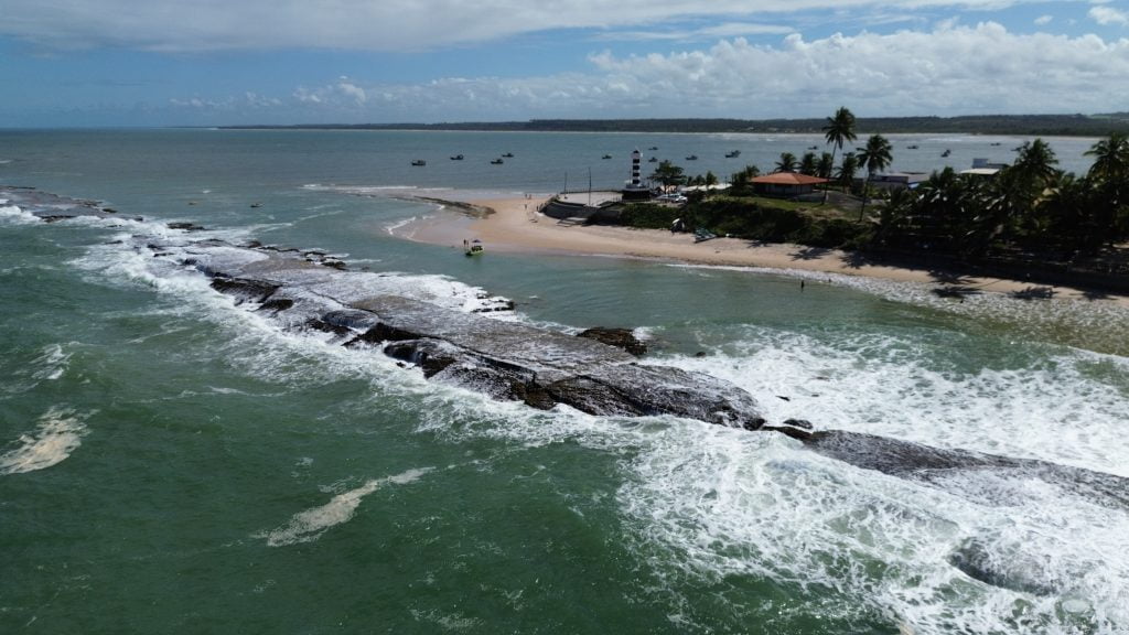 Foto aérea da Praia do Pontal de Coruripe - Alagoas.