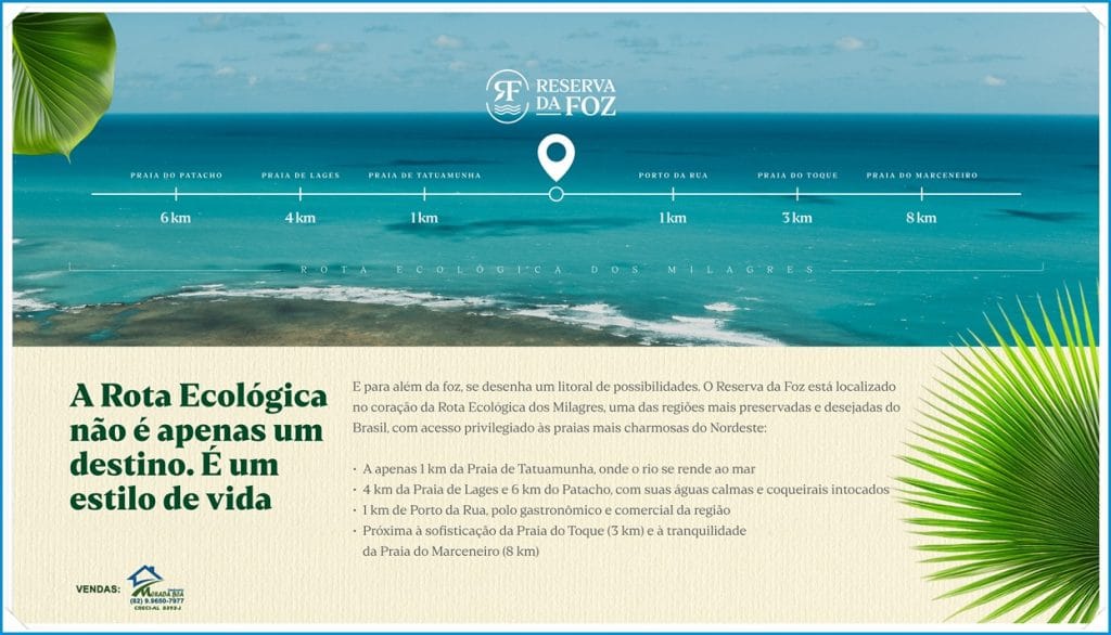 Reserva da Foz – Tatuamunha, Porto de Pedras–AL